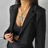 Jewelry Leather Wax Line Acrylic Flannel Iron Chain Alloy Handmade Star Choker Necklace