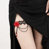 Jewelry Leg Chain Elastic Band Lace Iron Chain Flower Style