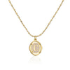 Jewelry Letter Necklace Copper Gold Plated Geometric Style O Chain