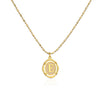 Jewelry Letter Necklace Copper Gold Plated Geometric Style O Chain