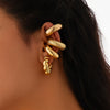 Jewelry Light Luxury Imitation Pearl Geometric Electroplated 3Piece Set Earrings