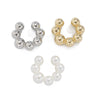 Jewelry Light Luxury Imitation Pearl Geometric Electroplated 3Piece Set Earrings
