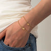 Jewelry Light Luxury Style Heart Shape Copper Plastic Gold Plated Adjustable Bracelet