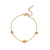Jewelry Light Luxury Style Heart Shape Copper Plastic Gold Plated Adjustable Bracelet