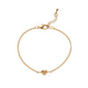 Jewelry Light Luxury Style Heart Shape Copper Plastic Gold Plated Adjustable Bracelet