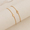 Jewelry Light Luxury Style Heart Shape Copper Plastic Gold Plated Adjustable Bracelet