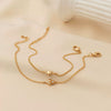 Jewelry Light Luxury Style Heart Shape Copper Plastic Gold Plated Adjustable Bracelet