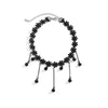 Jewelry Lolita Lace Imitation Crystal Black Gothic Wind Water Drop Tassel Handmade Women's Choker Necklace With Flower Pattern