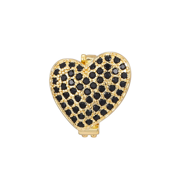 Jewelry Loveshaped Copper Adjustable Bracelet With Geometric Design And Electroplating
