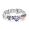 Jewelry Loveshaped Copper Adjustable Bracelet With Geometric Design And Electroplating