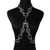 Jewelry Luxury Diamond Alloy Water Wave Chain Geometric Women's Long Necklace