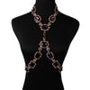 Jewelry Luxury Diamond Alloy Water Wave Chain Geometric Women's Long Necklace