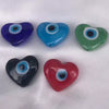 Jewelry Making Accessories Glass Heartshaped Painted Eye Pattern Diy