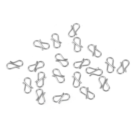 Jewelry Making Accessories Stainless Steel S Shape Necklace Buckle Hook With Fish Pattern 18K Gold Electroplated