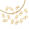 Jewelry Making Accessories Stainless Steel S Shape Necklace Buckle Hook With Fish Pattern 18K Gold Electroplated