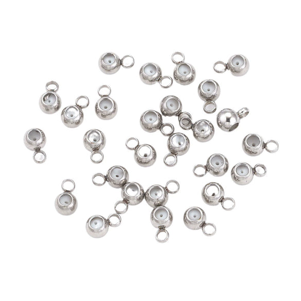Jewelry Making Stainless Steel Plug Bead Connector With Fish Pattern And Electroplating Process Flat Bead Jewelry Accessories