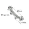 Jewelry Making Supplies Stainless Steel Bohemian Multistrand Porous Curved Connector 18K Electroplated