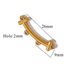 Jewelry Making Supplies Stainless Steel Bohemian Multistrand Porous Curved Connector 18K Electroplated
