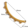 Jewelry Making Supplies Stainless Steel Bohemian Multistrand Porous Curved Connector 18K Electroplated