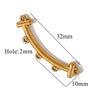 Jewelry Making Supplies Stainless Steel Bohemian Multistrand Porous Curved Connector 18K Electroplated