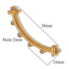 Jewelry Making Supplies Stainless Steel Bohemian Multistrand Porous Curved Connector 18K Electroplated