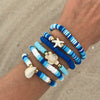 Jewelry Marine Element Shell Starfish Pendant Bracelet Sweet Style Soft Ceramic Polymer Clay Acrylic Electroplating