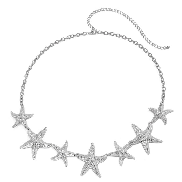 Jewelry Marine Style Starfish Waist Chain Body Chain Iron Imitation Pearl