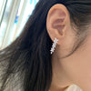 Jewelry Marquise Zircon Butterfly Flower Earrings Copper For Women
