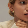 Jewelry Möbius Ring Zircon Earrings Geometric Copper 14K Gold Electroplated