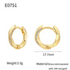 Jewelry Möbius Ring Zircon Earrings Geometric Copper 14K Gold Electroplated