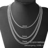 Jewelry Men's Necklace Stainless Steel Chain Titanium Steel Pendant Six Sided Grinding Polishing