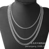 Jewelry Men's Necklace Stainless Steel Chain Titanium Steel Pendant Six Sided Grinding Polishing