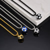 Jewelry Men's Stainless Steel And Titanium Steel Football Pendant Geometric Style Electroplated