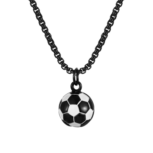 Jewelry Men's Stainless Steel And Titanium Steel Football Pendant Geometric Style Electroplated