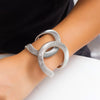 Jewelry Metal Adjustable Open Punk Geometric Electroplated Bracelet