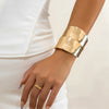 Jewelry Metal Adjustable Open Punk Geometric Electroplated Bracelet