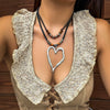 Jewelry Metal Alloy Heart Shaped Choker For Female