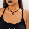 Jewelry Metal Alloy Round Star Geometric Painted Necklace For Women