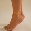 Jewelry Metal Anklet Copper Wave Style