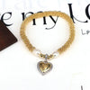 Jewelry Metal Beaded Star Moon Pendant Heart Shape Micropaved Bracelet