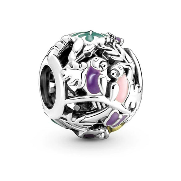 Jewelry Metal Blue Butterfly Pendant With Totem Pattern Electroplating
