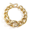 Jewelry Metal Buckle Single Layer Necklace Punk Geometric Style Plastic Plating Aluminum Chain