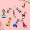 Jewelry Metal Cartoon Princess Skirt Beaded Pendant Totem Electroplated Diy Bracelet Beads Accessories