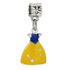 Jewelry Metal Cartoon Princess Skirt Beaded Pendant Totem Electroplated Diy Bracelet Beads Accessories