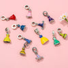 Jewelry Metal Cartoon Princess Skirt Beaded Pendant Totem Electroplated Diy Bracelet Beads Accessories