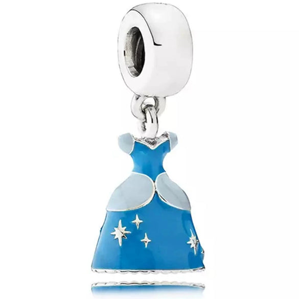 Jewelry Metal Cartoon Princess Skirt Beaded Pendant Totem Electroplated Diy Bracelet Beads Accessories