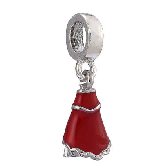 Jewelry Metal Cartoon Princess Skirt Beaded Pendant Totem Electroplated Diy Bracelet Beads Accessories