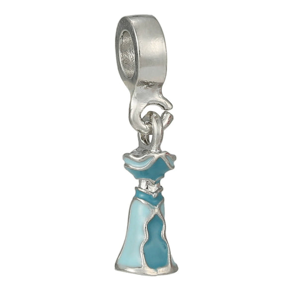 Jewelry Metal Cartoon Princess Skirt Beaded Pendant Totem Electroplated Diy Bracelet Beads Accessories