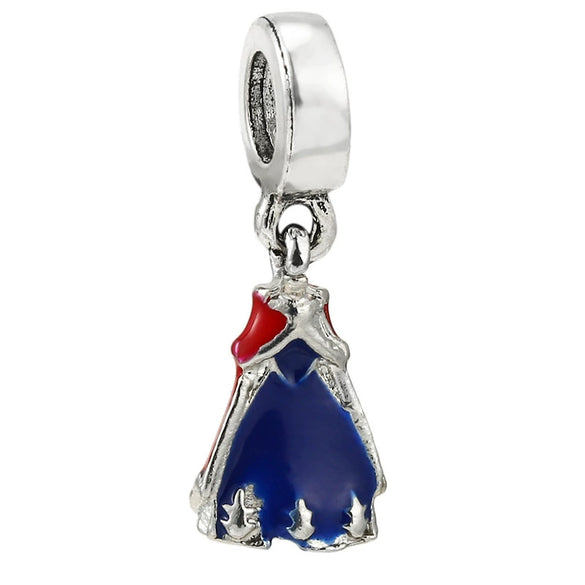 Jewelry Metal Cartoon Princess Skirt Beaded Pendant Totem Electroplated Diy Bracelet Beads Accessories