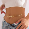 Jewelry Metal Chain Body Chain Waist Chain Sequins Stacked Love Claw Tassel Rhinestone Multiple Circles Lobster Clasp
